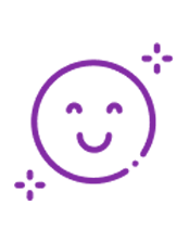 Purple happy face